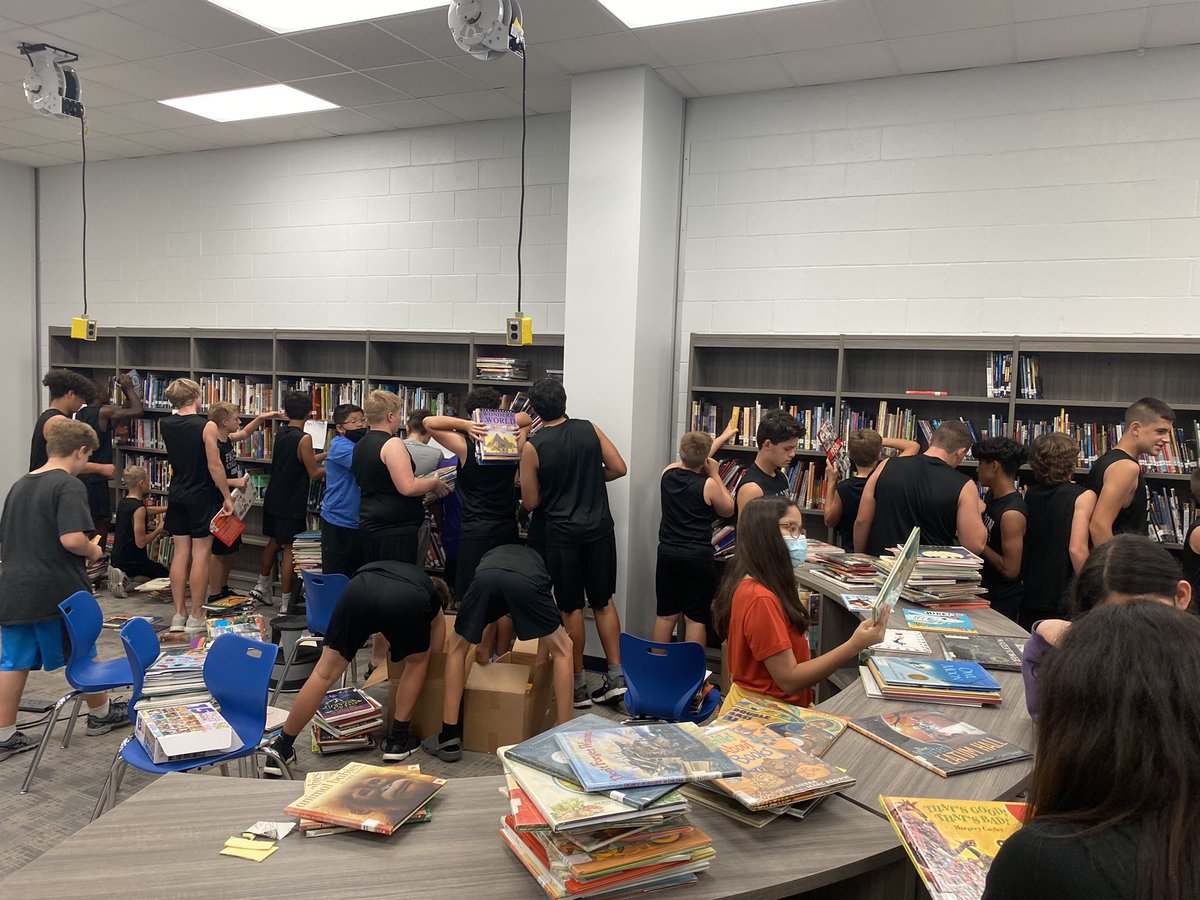 Our 2 Words this week are Servant Leader. So we helped get our Forbes library set up after the renovation.