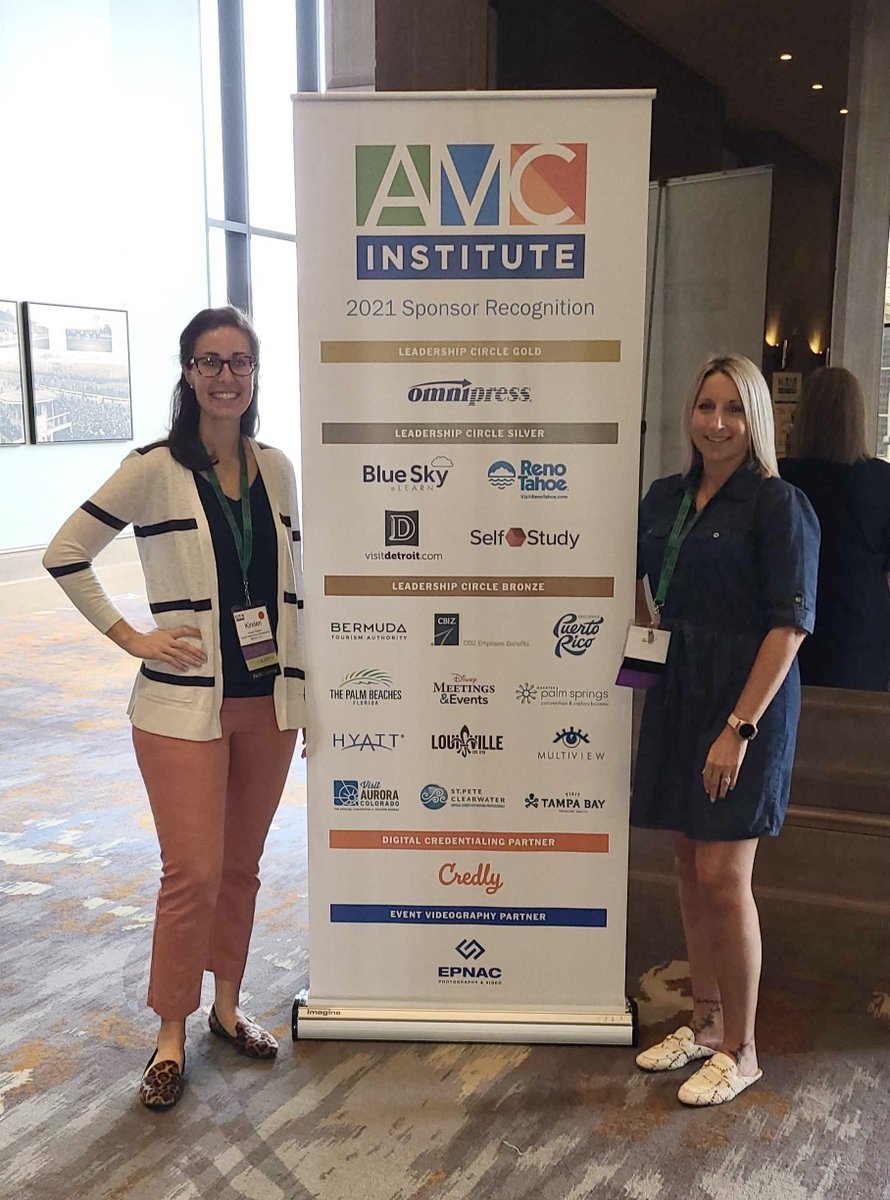 Impact_amc's tweet photo. The Impact team had a blast at #AMCsEngaged! Our CEO, Jodi Fisher, & COO, Kirsten Reader, were busy facilitating roundtables, moderating sessions, and showing up to the Kentucky Derby dressed for success. Thanks for having us, @AMCInstitute! https://t.co/MYqliKnTSB