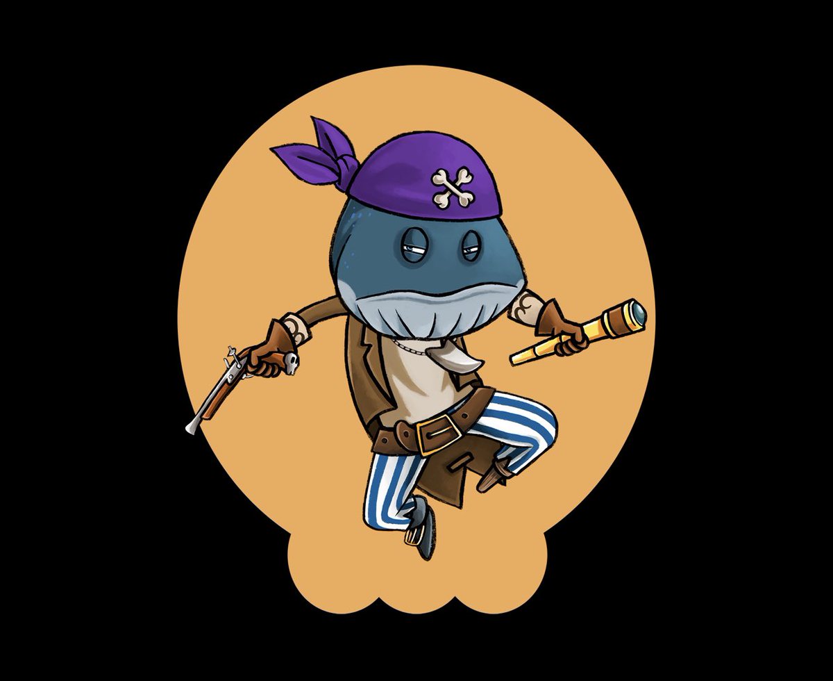 nftsandfoodie's tweet photo. Whale if it isn’t a Wale me matey. 🏴‍☠️ 🐋 #NFT #nftcollector #NFTs #jollyrogerscrew @CrewNft https://t.co/MoFUISIcF0