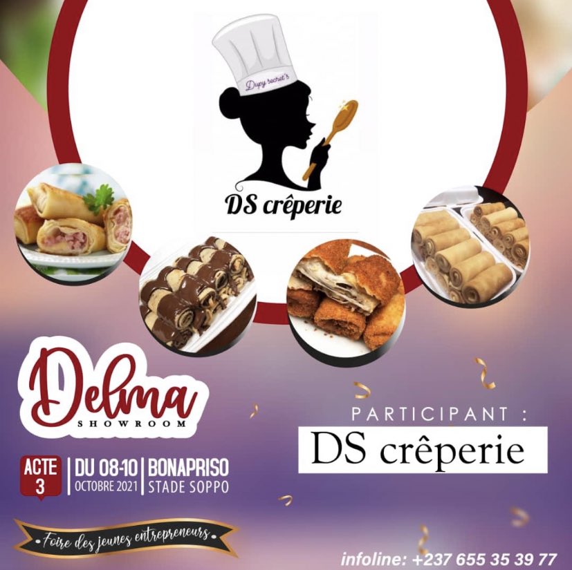 DupySecrets's tweet photo. Hello pancake lovers! Retrouvez nous à partir de ce vendredi 8octobre au dimanche 10 octobre au stade soppo de bonapriso. Il yaura les crêpes à gogo 😍🤍 https://t.co/3Syrif335J