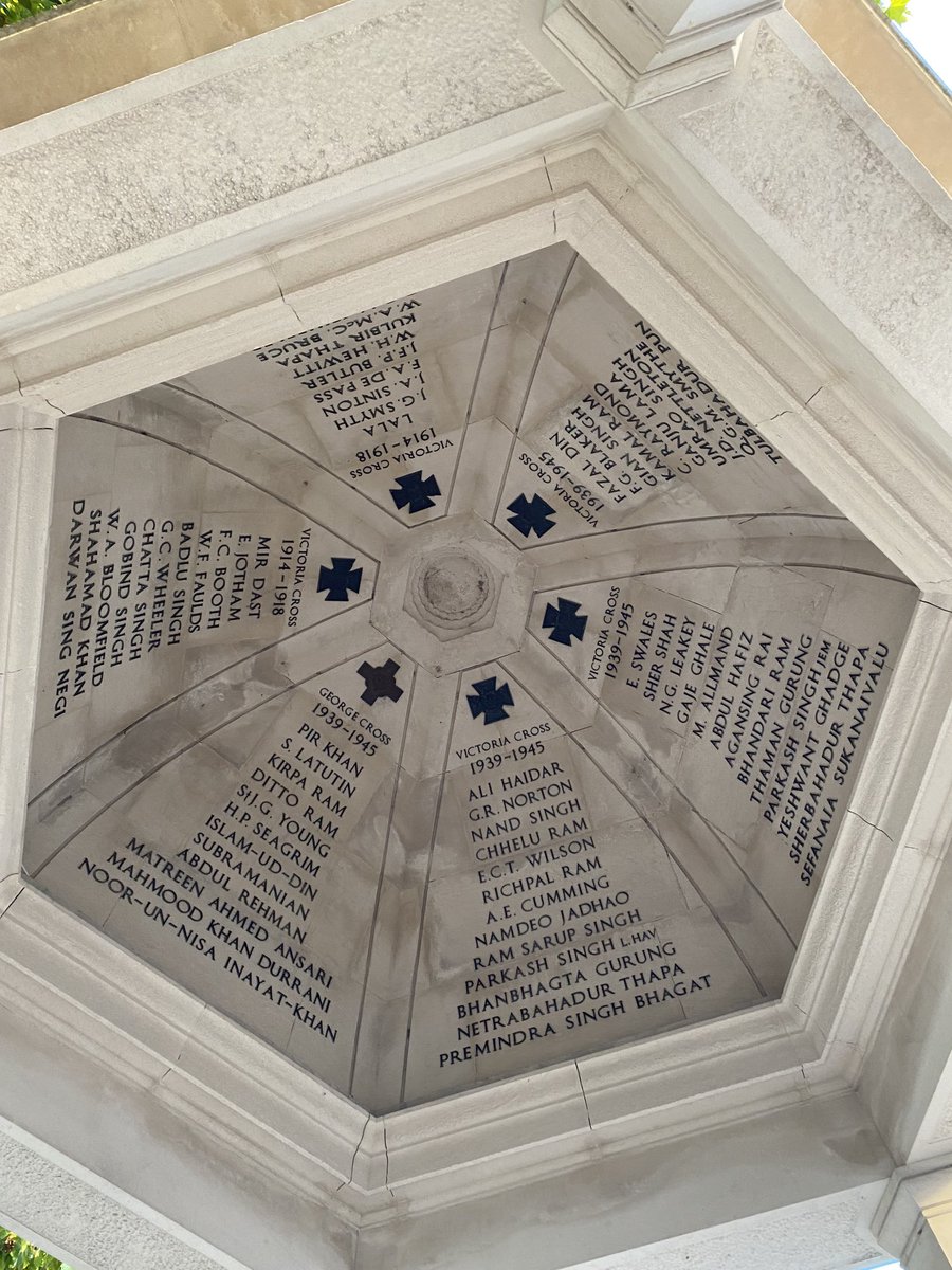 A spectacular walking tour of London today.  This is the inside of the Commonwealth Memorial.  Humbling.