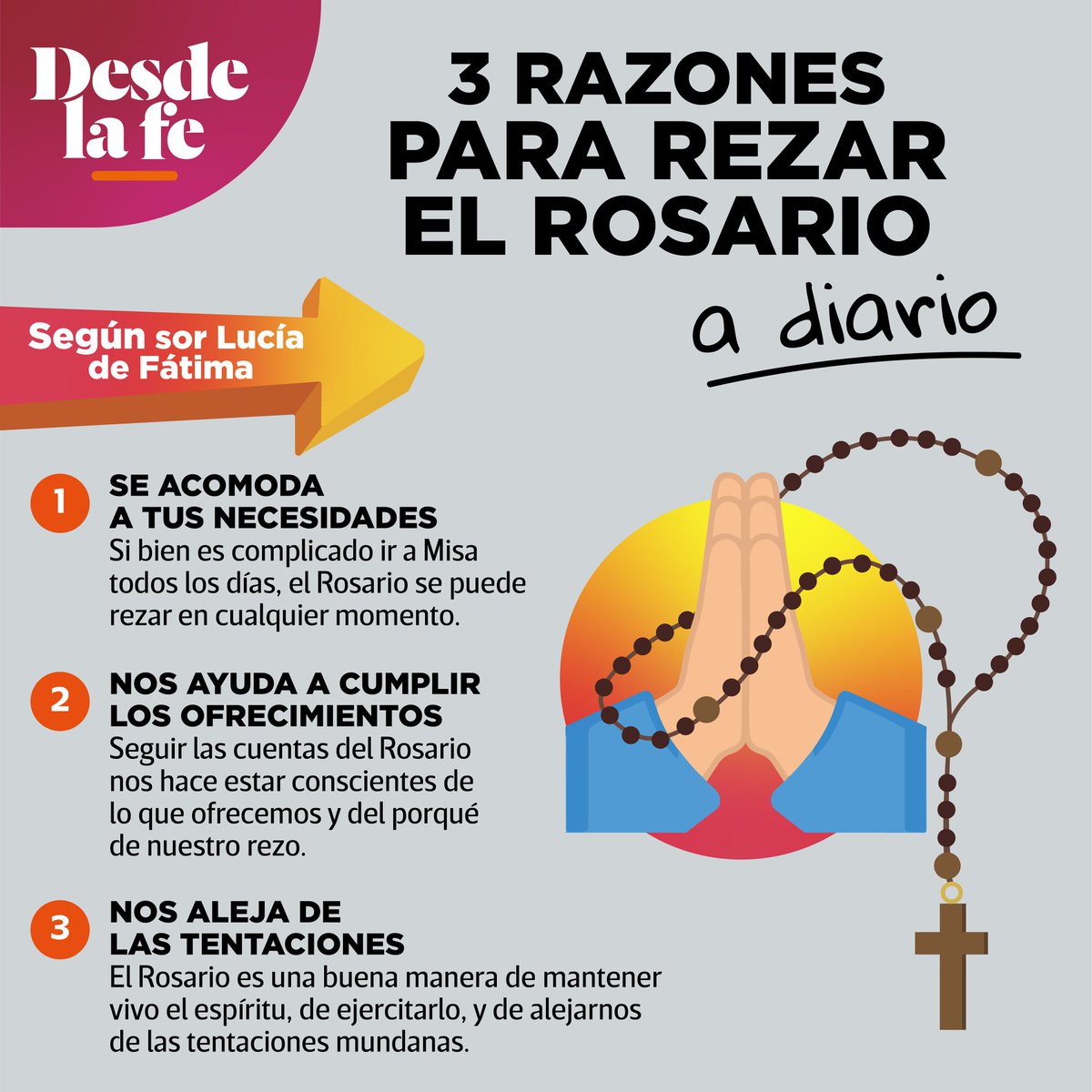 Desde la fe on Twitter: &quot;¿Qué otra razón tienes para rezar el Rosario? #MesDelRosario Lee la nota completa haciendo clic en el link ?https://t.co/Y8aTY5Ehj7 https://t.co/7lXhHa0ZLx&quot; / Twitter