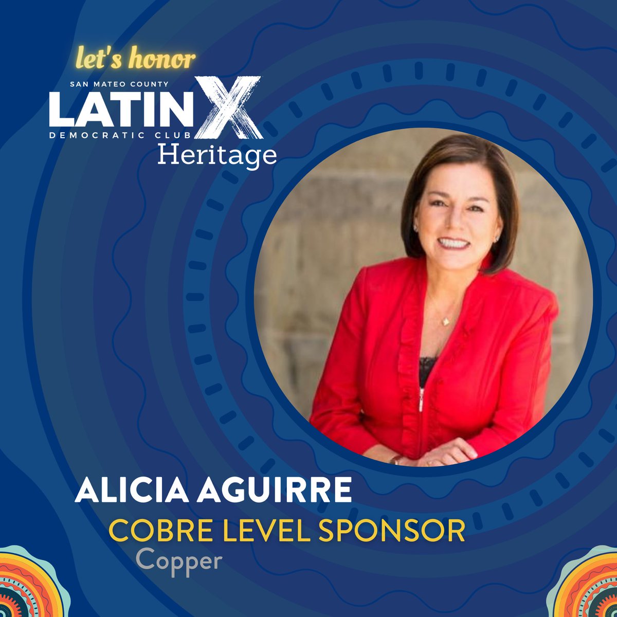 SMCLatinXDems (@smclatinxdems) on Twitter photo Thank you Alicia Aguirre <a href="/acaguirre/">Alicia Aguirre</a> for being a legend & trailblazer for Latinos(x) in San Mateo County & supporting #SMCLatinxDems as a copper level sponsor during this #hispanicheritagemonth
If you’d like to support and sponsor our club, you still can & visit link in profile. Thank you Alicia Aguirre <a href="/acaguirre/">Alicia Aguirre</a> for being a legend & trailblazer for Latinos(x) in San Mateo County & supporting #SMCLatinxDems as a copper level sponsor during this #hispanicheritagemonth
If you’d like to support and sponsor our club, you still can & visit link in profile.
