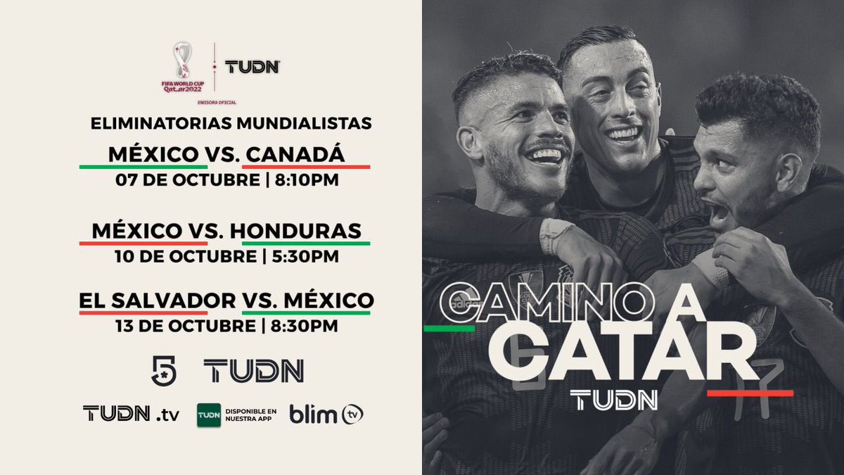 acompáñanos a ver México vs Canadá, jueves 7 de octubre a las 8:10pm por el 5 y TUDN.
<a href="/TUDNMEX/">TUDN MEX</a>  #LaCasaSeRespeta
