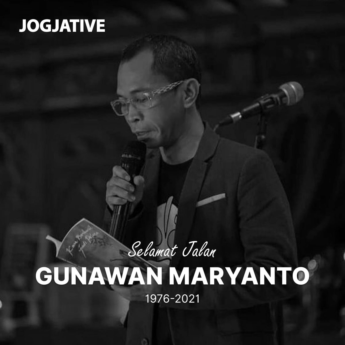 jogjative's tweet photo. Gunawan Maryanto pemeran Wiji Thukul meninggal dunia. Terima kasih atas karya yang telah diberikan. https://t.co/egHKU0Ye8w