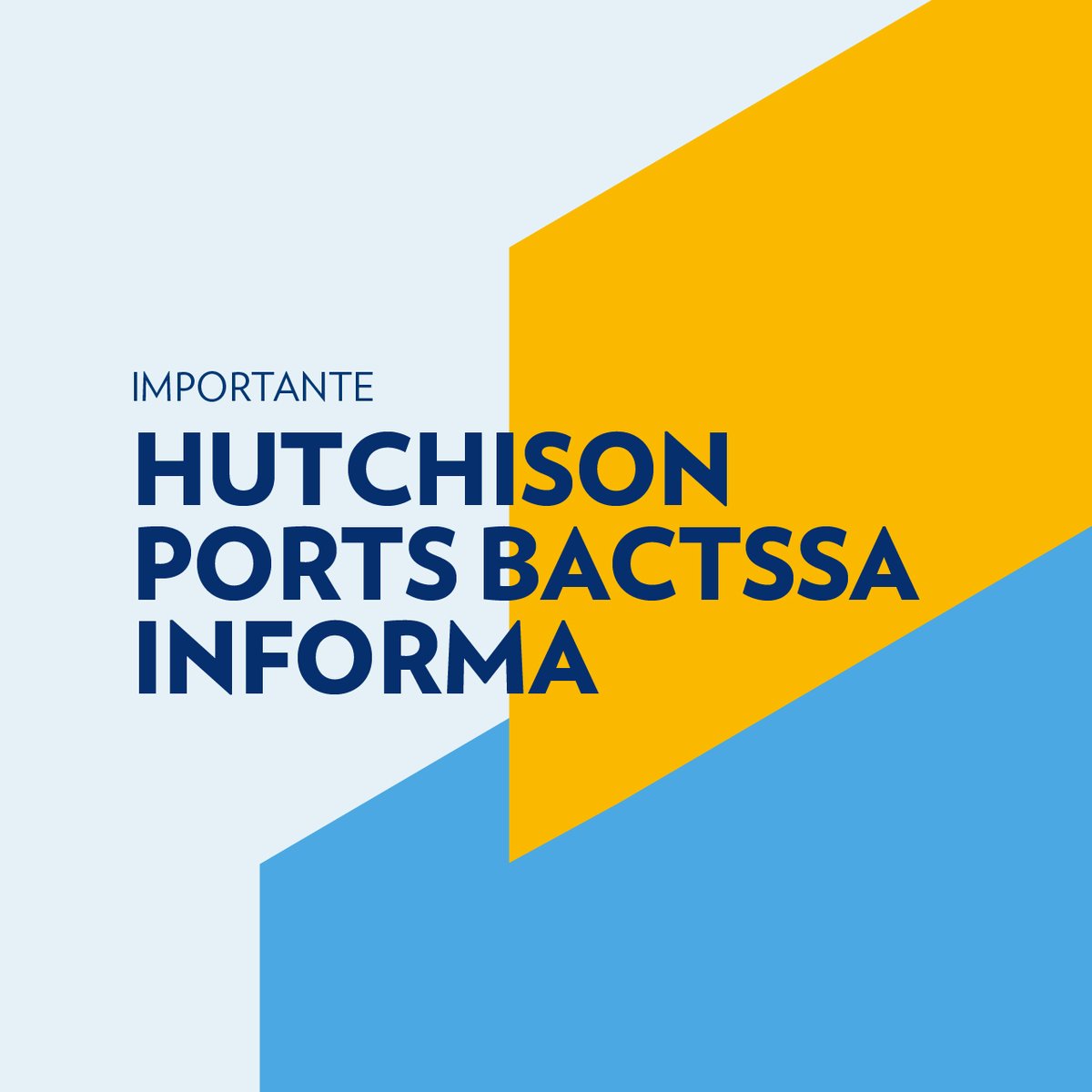 Hutchison Ports BACTSSA tweet media