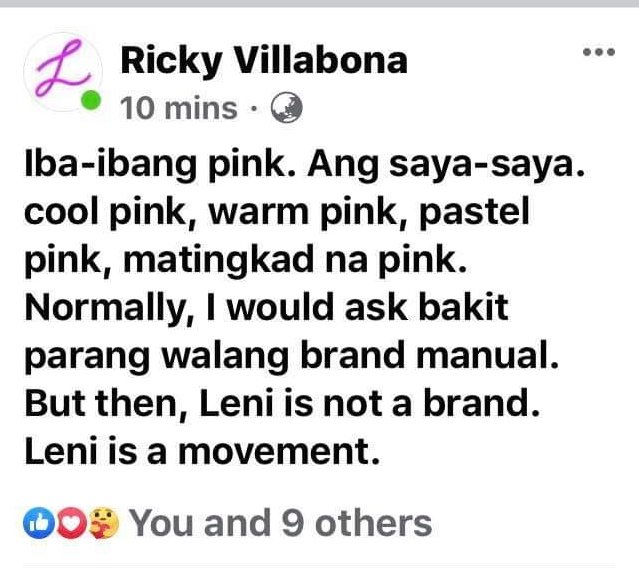Leni is a movement.

#LabanLeni2022