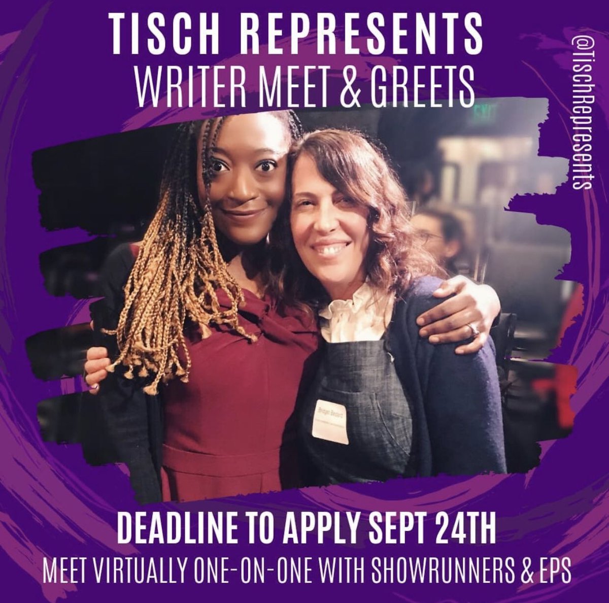 I cannot express how THRILLED I am to participate in the <a href="/NYUTischSchool/">NYU Tisch School</a> #Tisch Represents Writer Meet &amp; Greet program, where they set up emerging writers with established showrunners. Thank you @kkressal <a href="/SharonOnScreen/">Sharon Freedman</a>  and <a href="/KayeKimba/">KimbaKaye</a> 4 championing “Others” #screenwriting #nyu