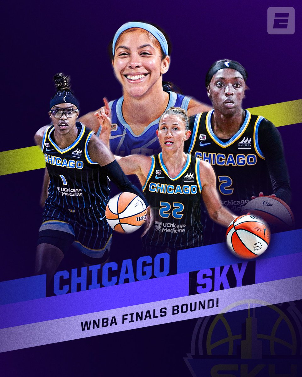 espn's tweet photo. They went 16-16 in the regular season and were the No. 6 seed in the #WNBA Playoffs. 

What an incredible run. You're Finals bound, @chicagosky 👏💐 https://t.co/gpVY0AKlk5
