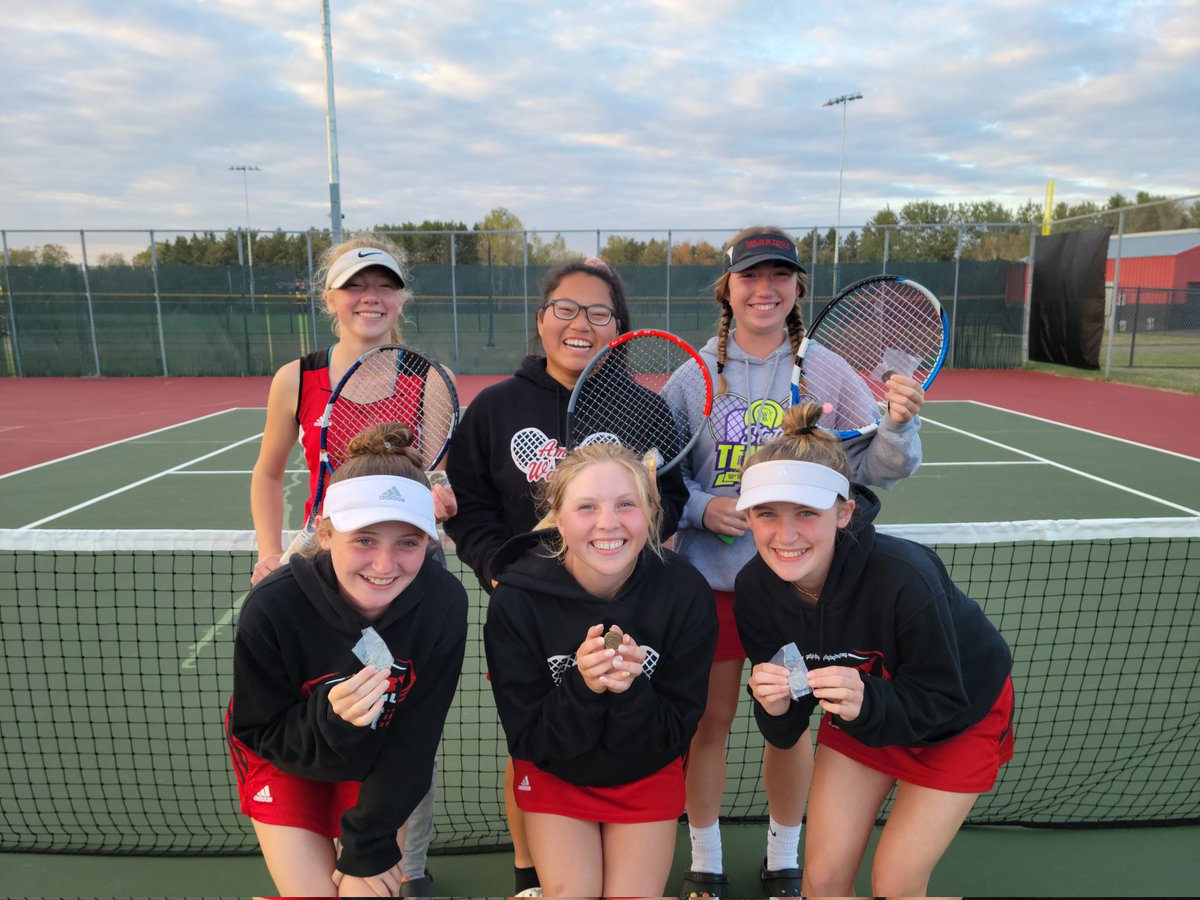 CurtissShayne's tweet photo. Qualifying for State Tennis today at 1 Singles was Deidra Meyer! Second Place finishes were Ashley Benysek at 2 Singles, Truc Nguyen at 3 Singles, and Lily Marquand at 4 Singles! Fourth Place finishers were Deidra Meyer at 1 Singles and Annabelle Fisk/Marissa Fisk at 3 Doubles! https://t.co/UCqizjaI6R