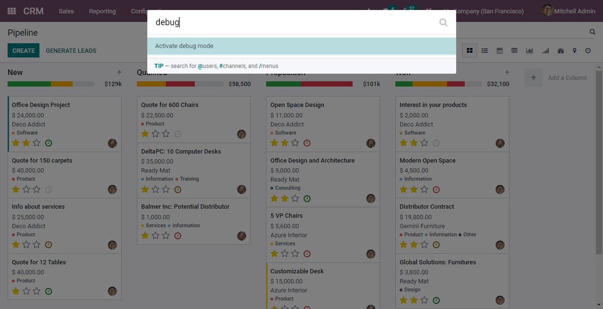 Secret: Ctrl+K debug
#OdooExperience