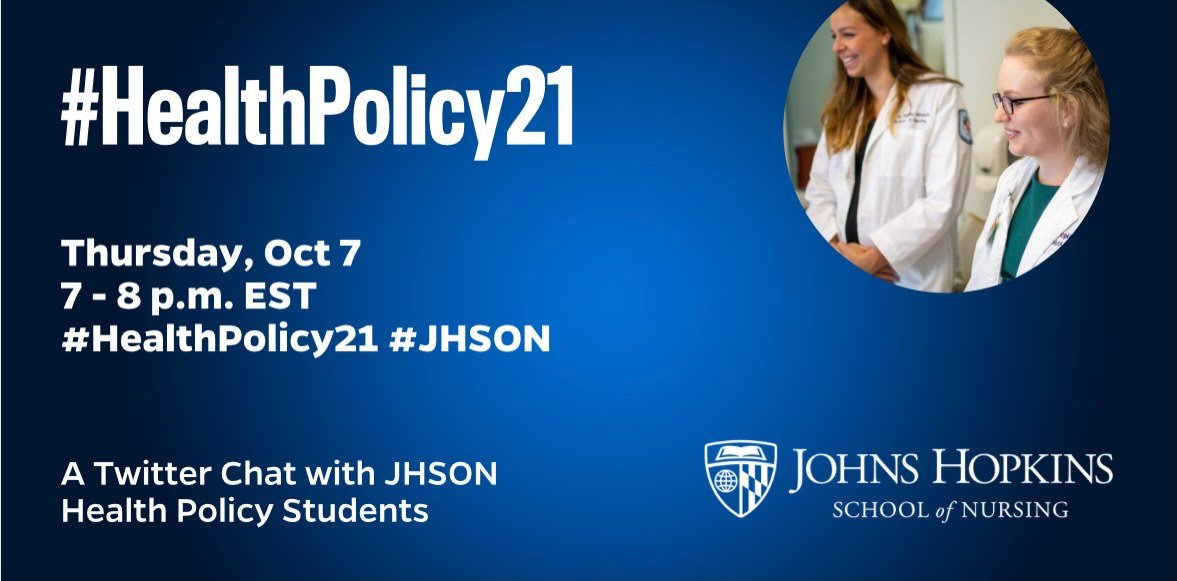 kmciltr1's tweet photo. Join us! #HealthPolicy21 #JHSON @JHUNursing @DrTomori https://t.co/7aZd9uMMdk