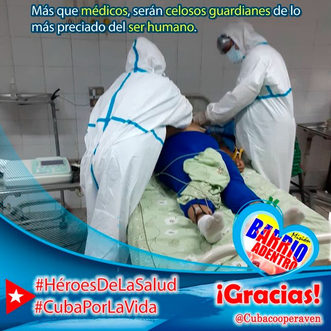 CdiAlayon's tweet photo. Los médicos y los demás profesionales y técnicos de la salud cubanos constituyen una fuerza excepcional. Continuadores del legado del Che.
#CheMédicoInternacionalista #HeroesDeLaSalud #CubaPorLaVida #CubaCoopera @cubacooperaven @cubacolabora @FdelidadACuba @NelaTa83 @Besnoymp_26 https://t.co/zVSfGnMSqw