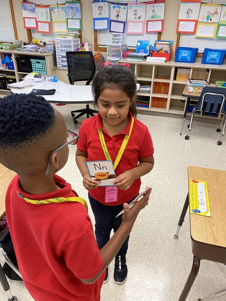 Today we used quiz quiz trade to practice our letters! <a href="/PoincianaCCPS/">Poinciana Elementary</a> <a href="/collierschools/">Collier County Public Schools</a>