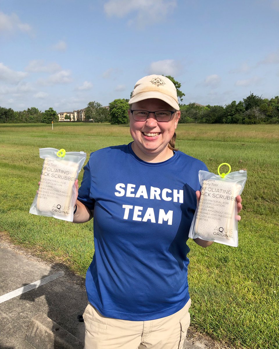 Alpha_SAR's tweet photo. After a long day of training or a search, you can really work up a sweat! Treat yourself with this Exfoliating Back Scrubber from @aquishair for a clean and refreshed feeling! Thank you to Aquis for your kind donation.
.

#squeakyclean #aquisoriginal #alphacon21 https://t.co/6eeKsnGirH