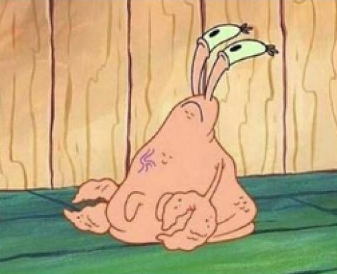 Rissaaa_Kayy's tweet photo. Is it just me or does the VIP from #SquidGames episode 7 look like Mr. Krabs without his shell? 😂 https://t.co/DT1ec5YQsd