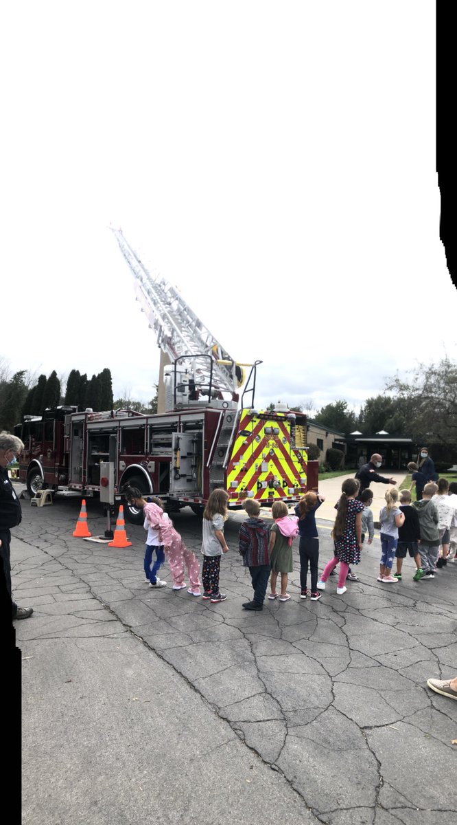 Fire Truck visit for K and 1!