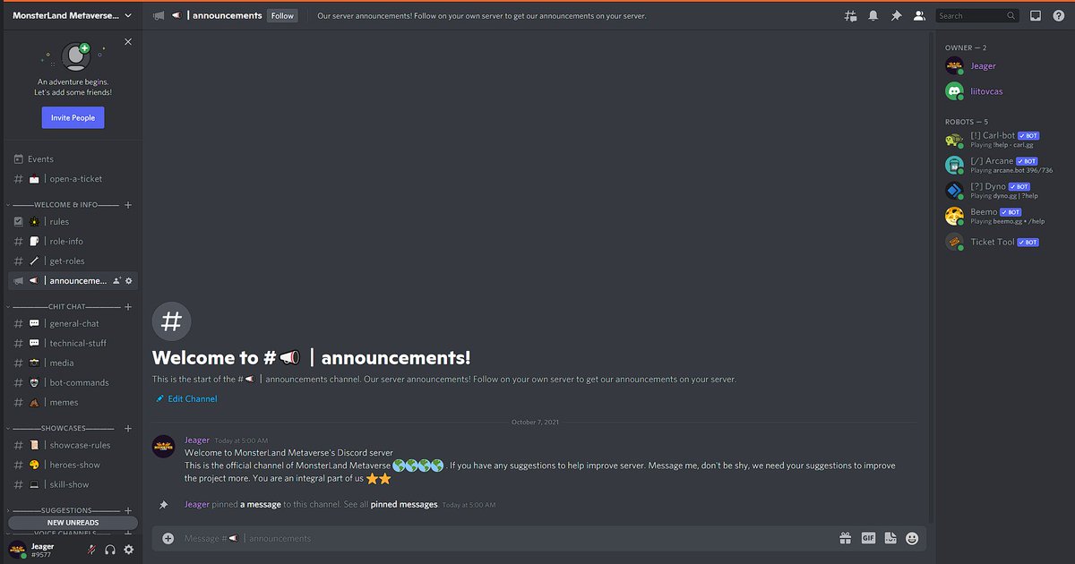 MonsterLandMeta's tweet image. ❗❗ Good news: we have successfully initialized the Discord server. Come join us now ❗❗
#Discord #BSCGem #NFT #P2Egaming #DeFi 
__________________________________________________________
discord.gg/2SkFUJ5N
