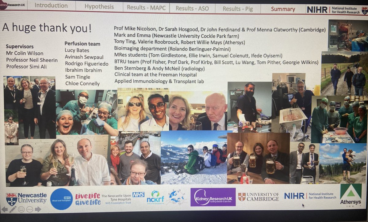 Emily Thompson (@emilythompson88) on Twitter photo PhD (finally) done β
. This is the last slide from my pre-viva seminar this morning owing the biggest thanks to everyone involved in the project, it wouldnβt have been possible without such an amazing team <a href="/UniofNewcastle/">Newcastle University</a> <a href="/ward38_freeman/">Ward 38</a> <a href="/BTRU_ODT/">NIHR BTRU in Organ Donation and Transplantation</a> <a href="/athersys/">Athersys Inc</a> <a href="/Kidney_Research/">Kidney Research UK</a> PhD (finally) done β
. This is the last slide from my pre-viva seminar this morning owing the biggest thanks to everyone involved in the project, it wouldnβt have been possible without such an amazing team <a href="/UniofNewcastle/">Newcastle University</a> <a href="/ward38_freeman/">Ward 38</a> <a href="/BTRU_ODT/">NIHR BTRU in Organ Donation and Transplantation</a> <a href="/athersys/">Athersys Inc</a> <a href="/Kidney_Research/">Kidney Research UK</a>