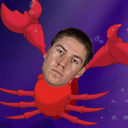 ackenepah's tweet photo. Tonight will be the 1st #fantasyhockey draft of the season. My girlfriend came up with my new team name and I’m pretty proud of her. It’s Bastian, the Crab. Here’s the team logo. https://t.co/RTqHGgXhZi