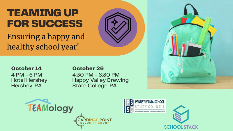 TEAMology4kids's tweet photo. Attention Central PA #principals, #eduadmin, and #teachers! Join us for a free event, in Hershey OR State College! We'd love to see you there! #socialemotionallearning #selchat #sel 

Register: https://t.co/b5AXfbERcf https://t.co/aWiGvRR3uS