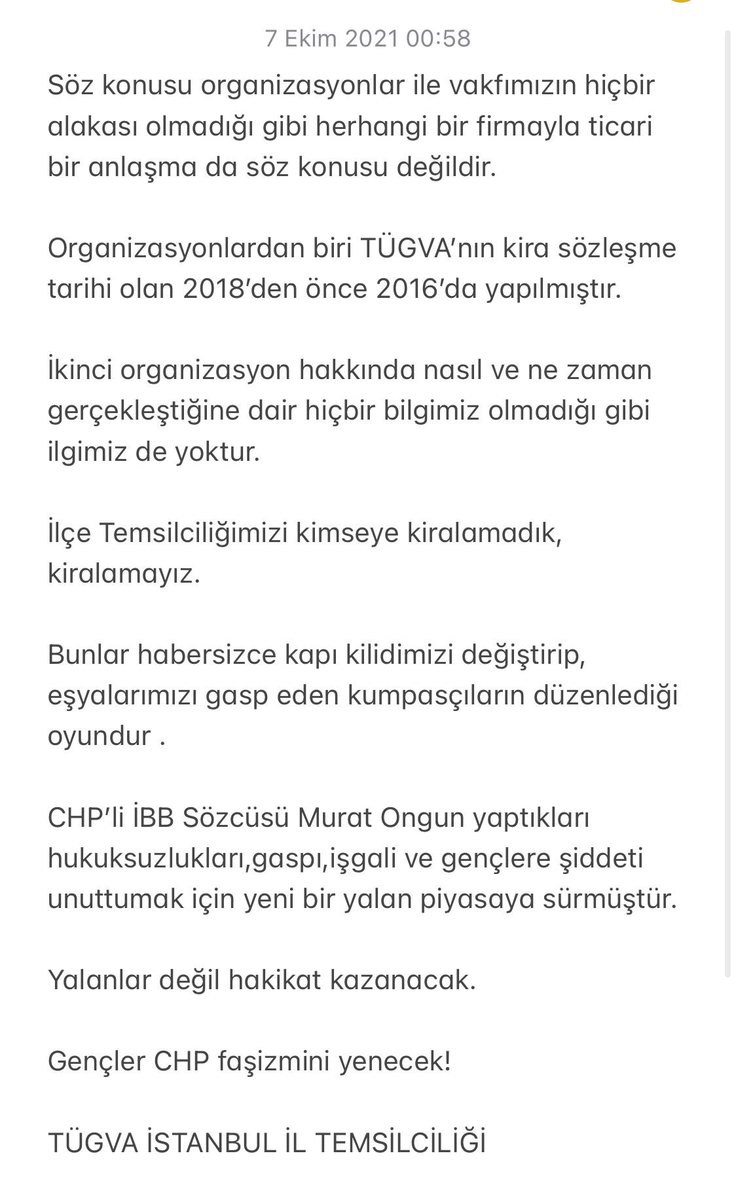 CHP’li İBB Sözcüsü Murat Ongun’un İBB zabıtaları ve Canan Kaftancıoğlu’nun yaptığı hukuksuzluğu gündemden düşürmek için piyasaya sürdüğü yeni yalan hakkında açıklamamızdır.

#GençlerDireniyor