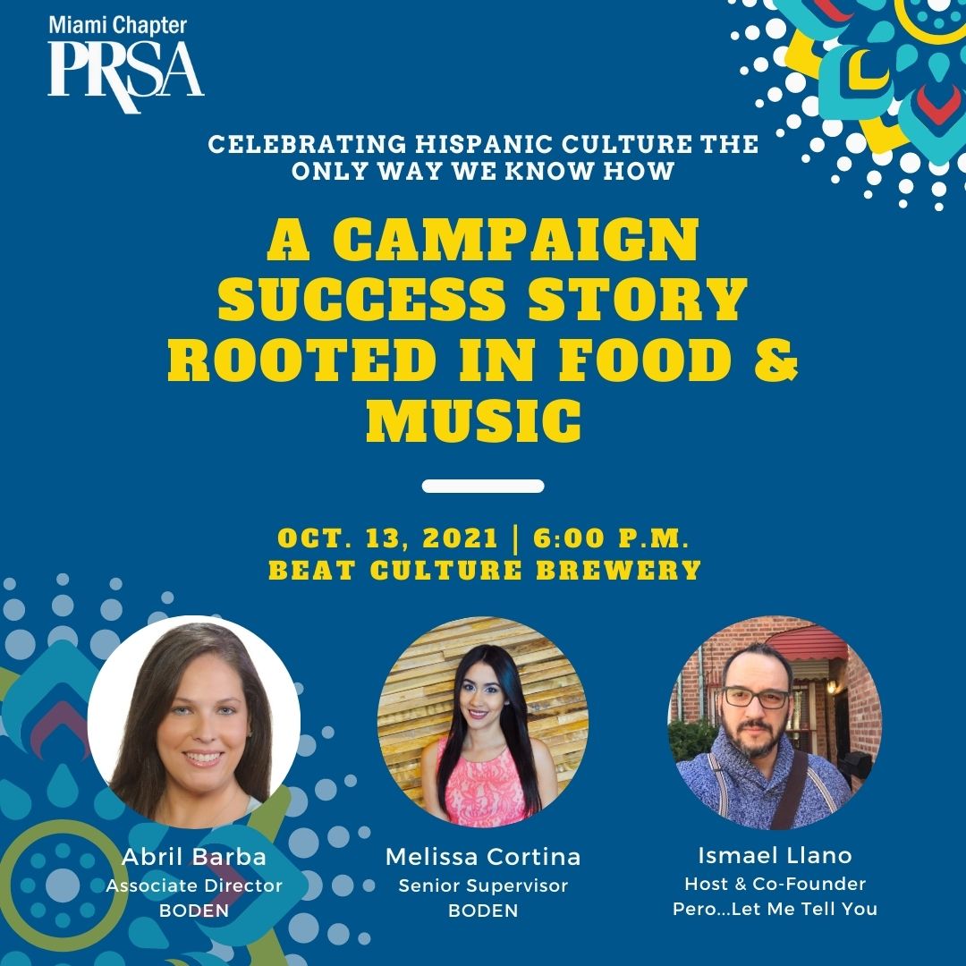 ONE WEEK until our #HispanicHeritage month event, and what better way to celebrate than with the team behind McDonald’s J Balvin meal? <a href="/BODENagency/">BODEN</a>’s Melissa Cortina &amp; Abril Barba join host Ismael Llano, <a href="/PeroLetMeTell/">Pero Let Me Tell You</a>. Register today: bit.ly/3AhKXH!