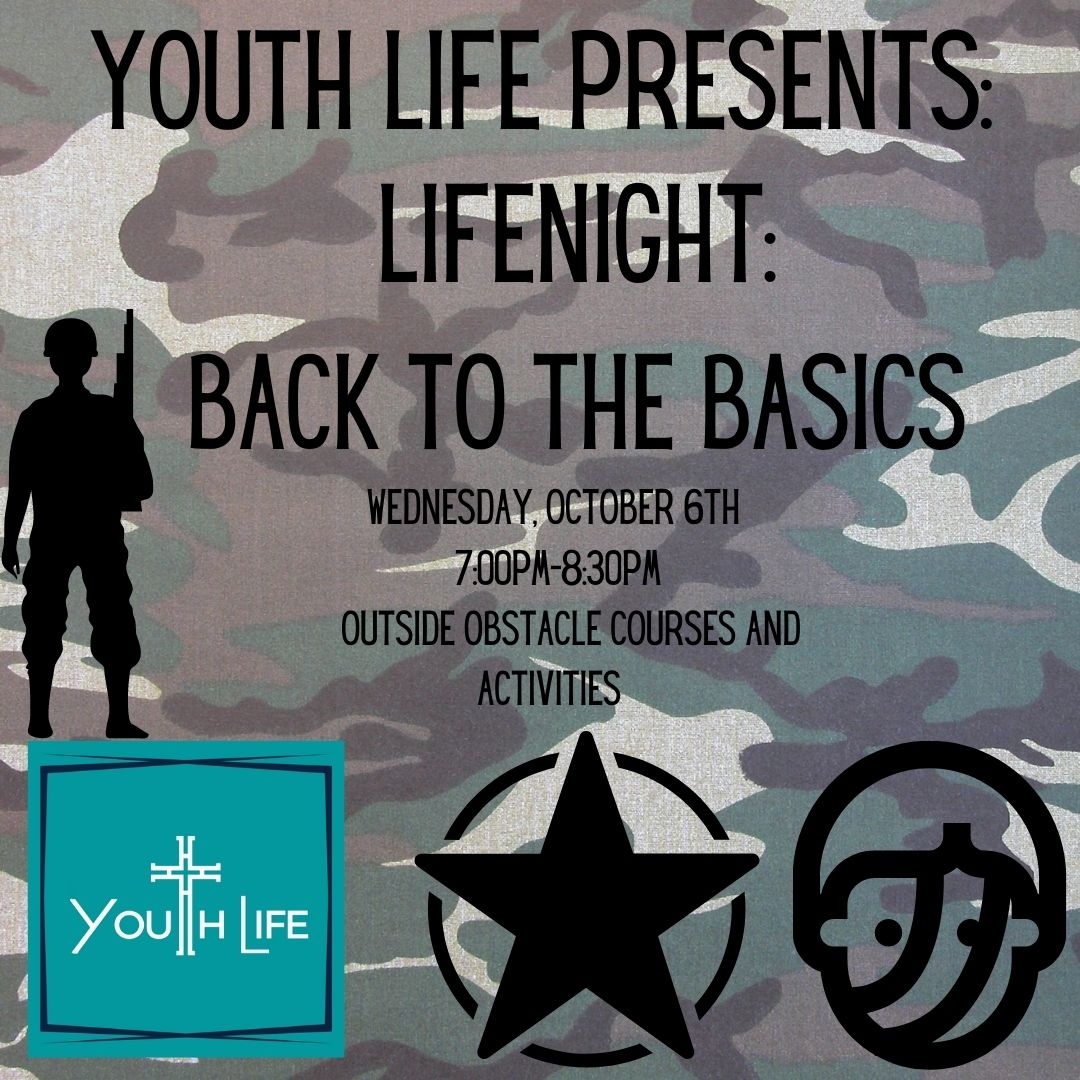 ymallsaints's tweet photo. Imported from image metadata:
Youth Life Presents:
Back To The Basics!! Our first LifeNight of the year!! Super excited to be back! LifeNight is from 7:00-8:30pm. We would love to see you there!! Come with your game face on! https://t.co/BSmzorE5H9