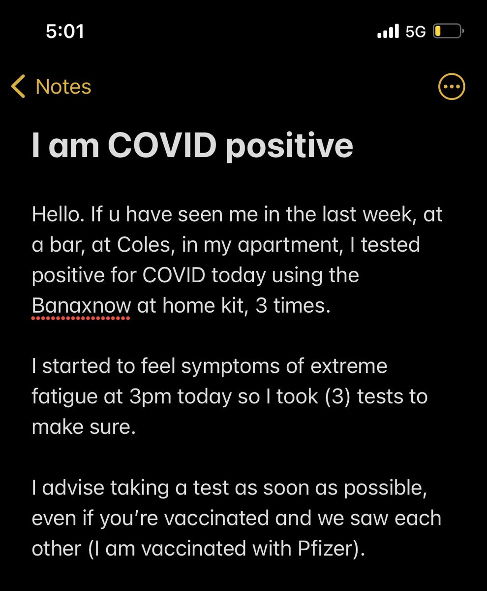 pls get tested if u saw me this week