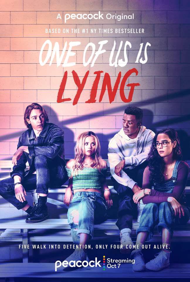 tvtimebr's tweet photo. “One of Us is Lying”, série baseada no livro “Um de nós está mentindo” estreia amanhã no Peacock. https://t.co/0d5cvkSJ8x