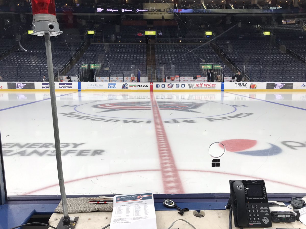 kdbuerge's tweet photo. Game clock view of home ice.

Helping operate the player and puck data tracking system for the @NHL game between @BlueJacketsNHL and @DetroitRedWings at @NationwideArena. #CBJ    #LGRW  #DETvsCBJ #SMTNHL #NHLPuckandPlayerTracking  #SMTData #SMTChangingtheGame https://t.co/wovC4IPXmp