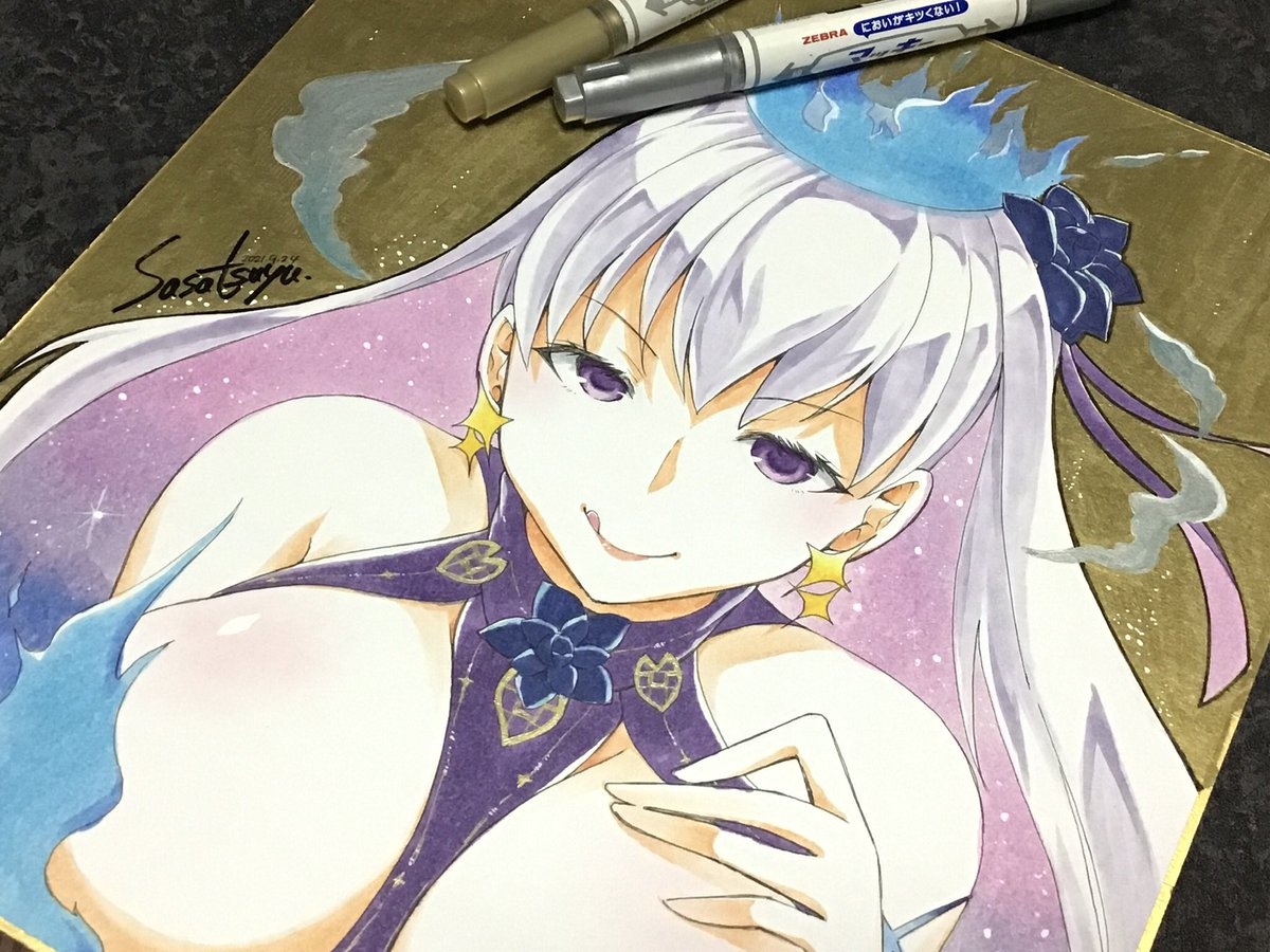 10/10の #COMIC1 ☆19以降二次創作お休みに入るため新刊出したかったのですがスケジュールが厳しく無理でした…
既刊在庫も少なくなっているため書店委託も回収済です。
今回の色紙は清少納言とカーマの各1枚です。一次創作も何かあるかも。
お品書きは明日までになんとかしたい💦
#コミ1 