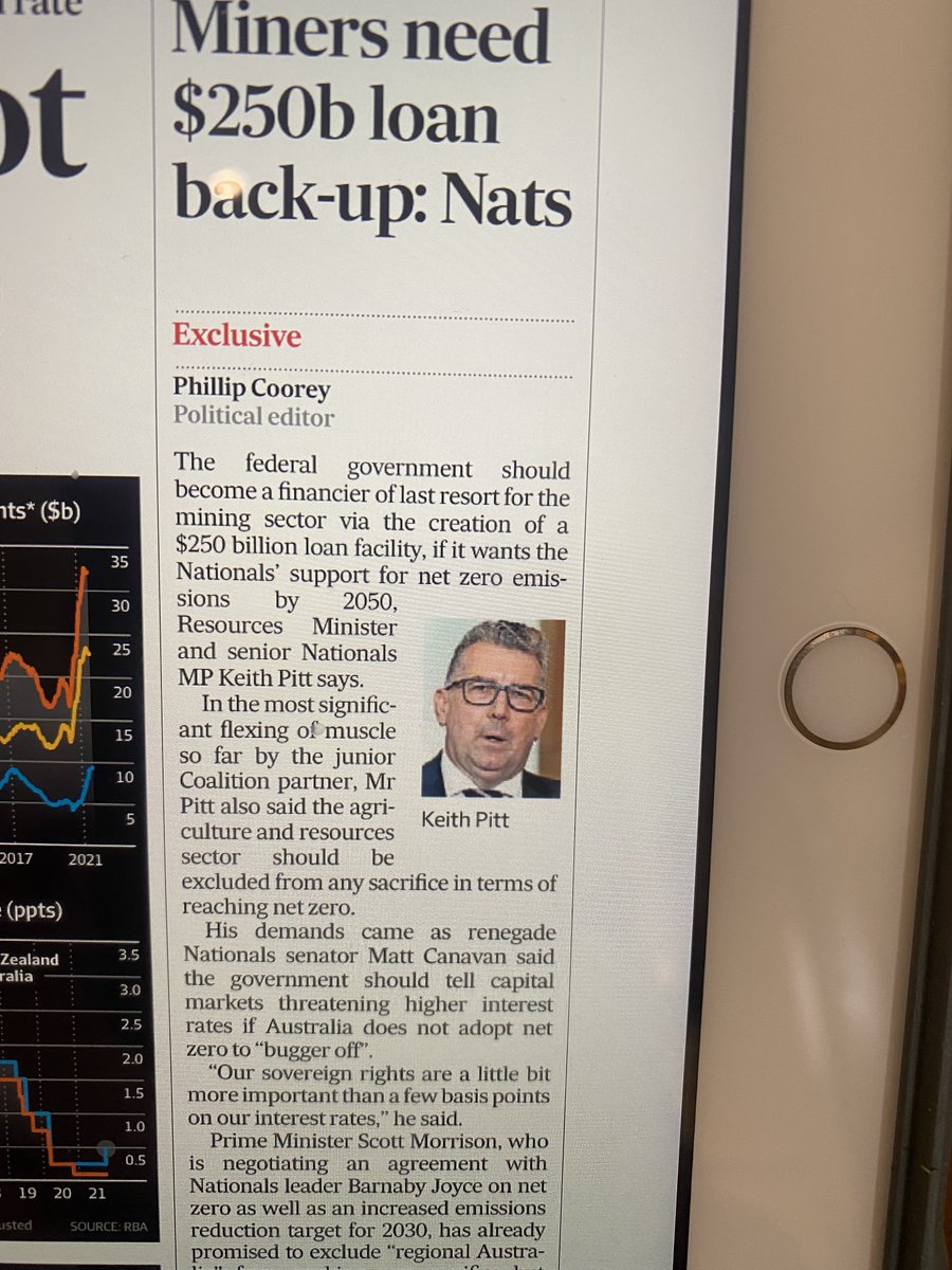 The Australian mining industry, including coal, gas and oil, is majority owned by foreign entities/investors isn’t it? This demand by the Nationals (claiming sovereign rights) for $250B loan to cover risk in return for Australia declaring net zero is laughable.