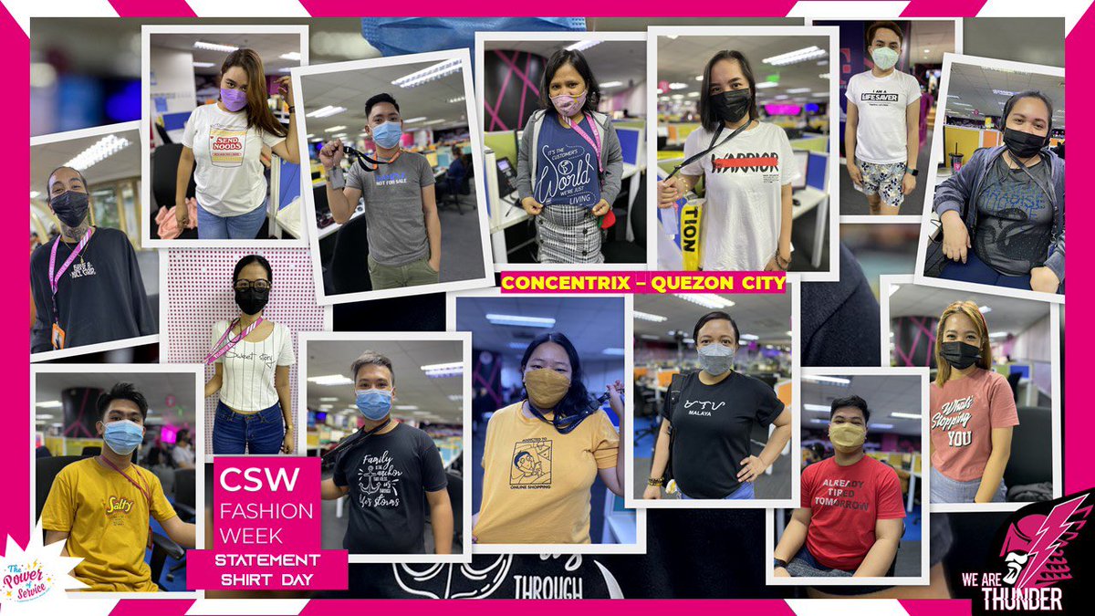 OneMagentaCNX's tweet photo. #CSAW2021 Day 3 Highlights - Statement Shirt Day #FamousForCare #HeartOfService https://t.co/wy61iKxFsU