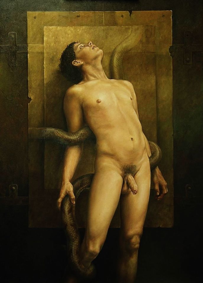 EliasCameron5's tweet photo. Le tourmenté 
Très touchant

#eroticart #painting #nudemale #ArtisticMaleNudes #homoerotic

© Rolando Cubero https://t.co/gVYSqQjx4J