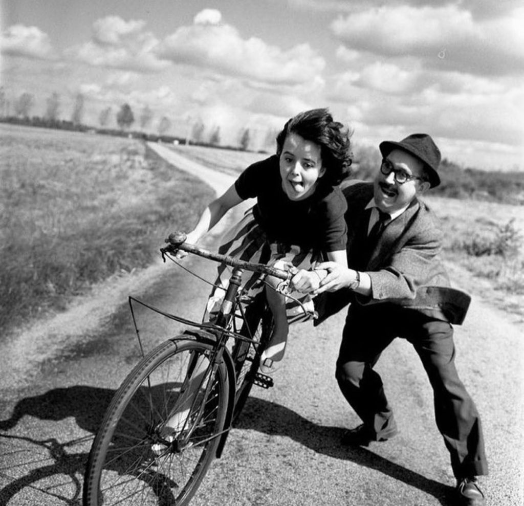 Learning to ride a bike: France, 1961 by Robert Doisneau: