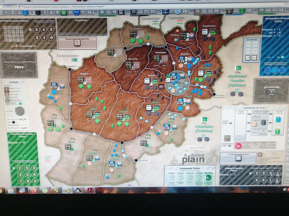 Zapoleon3's tweet photo. Acabó #ADistantPlain @gmtgames @Volko26 con la victoria de la coalición. Nada fácil, pero ir primero en las últimas cartas tras la retirada de casi todas las tropas fue vital... Gran juego, mejor compañía🙌🏻 @GerardoPeinador @CCCPVostok y Álvaro https://t.co/zGM07uqQsE