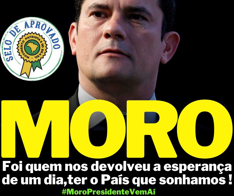 morocentrooeste's tweet photo. #MoroVenceBolsoLula #MoroPresidenteVemAi #MoroPresidenteVemAí https://t.co/N5Dmm5GPsl