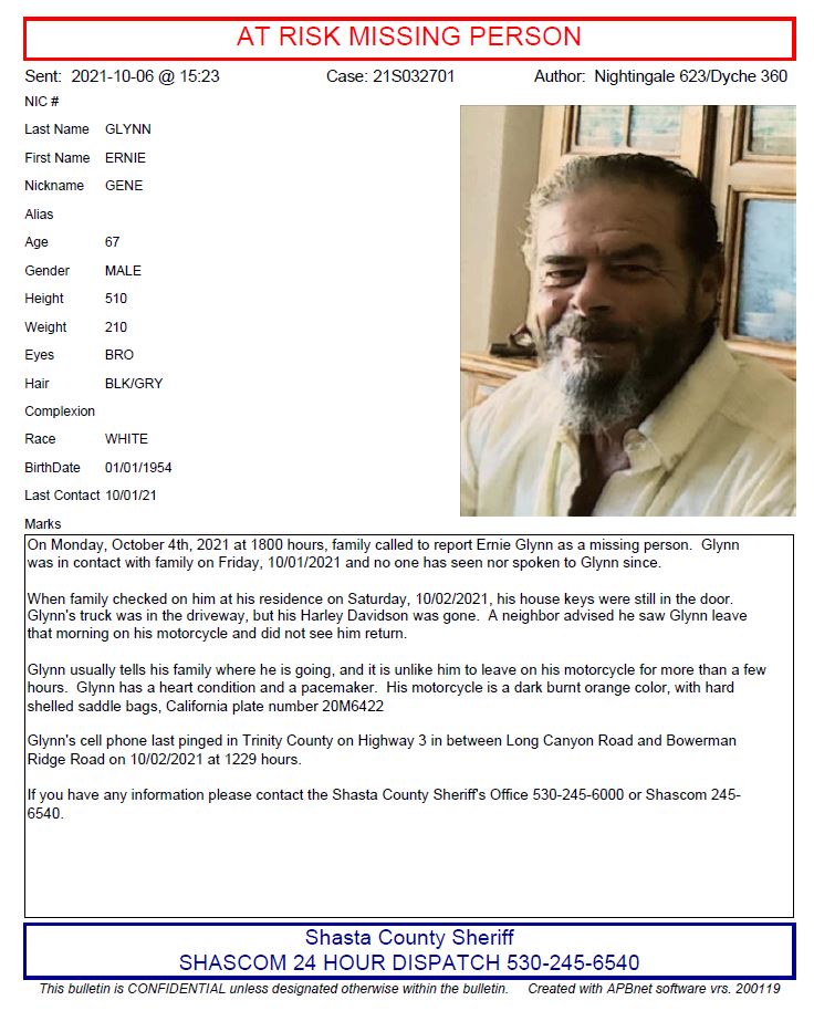 ShastaSheriff's tweet photo. NEWS RELEASE
AT RISK MISSING PERSON https://t.co/JZk7vJTFGW