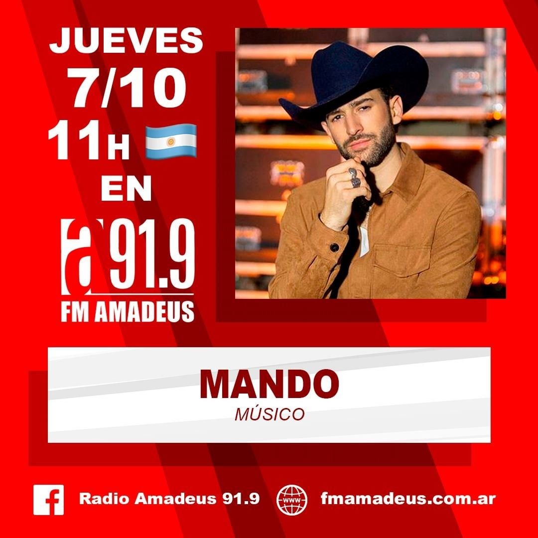 ComandersLatam's tweet photo. 📍 Entrevista exclusiva con @fmamadeus919 ft. @musicmandomx
📆 7 de Octubre
📻 Amadeus 91.9 fm
🕘 8 am 🇬🇹🇨🇷🇸🇻
9 am hora 🇲🇽🇵🇪🇨🇴🇪🇨🇵🇦
10 am hora 🇻🇪🇨🇺🇵🇾🇨🇱
11 am hora 🇦🇷🇺🇾 https://t.co/PjYeG0mwof
