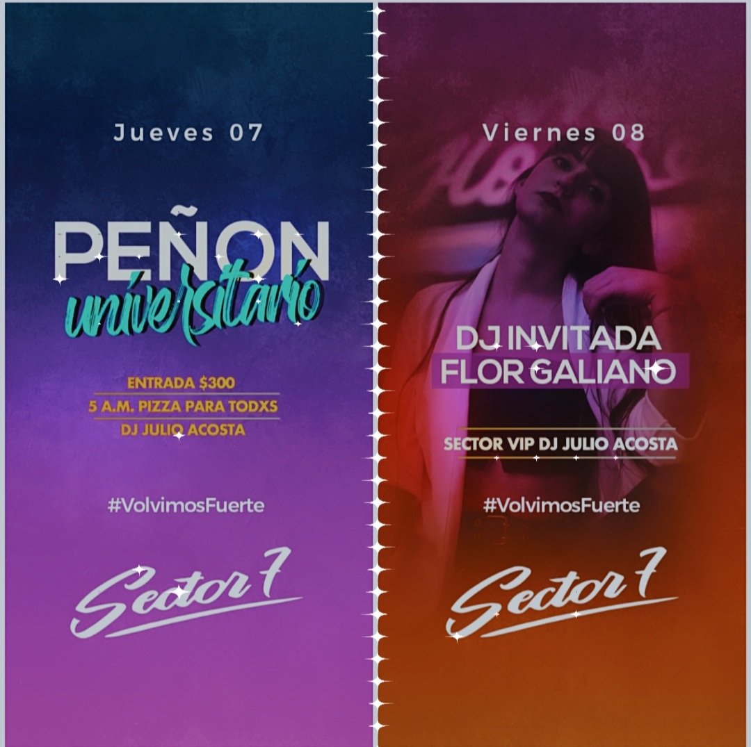 yamiids_'s tweet photo. Dicen que en @Sector7oficial así se arranca el feriadito🤩🤯🤯
#Sector
#VolvimosFuertes https://t.co/mh7wORNKh8