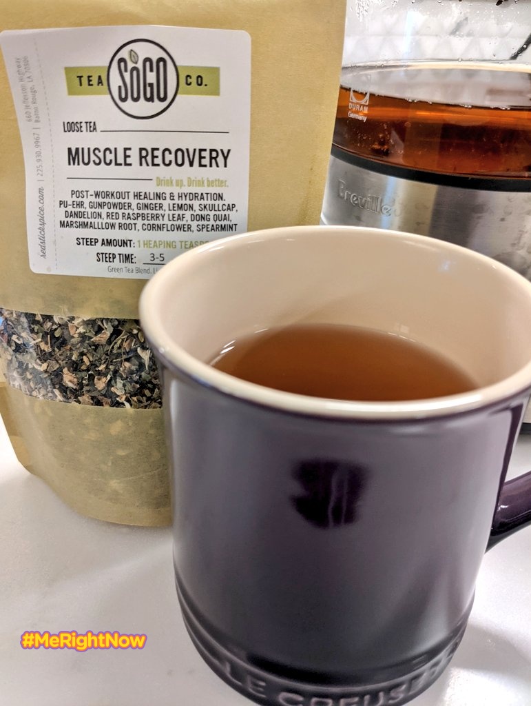 letsgetoolong's tweet image. It's been a long month off of work due to #hurricaneida, and now that we are back there is a lot of physical work to be done! 💪🏼📦🏋🏽‍♀️ Moving boxes all day means muscle recovery tea in the evening from #sogoteaco by @redstickspice