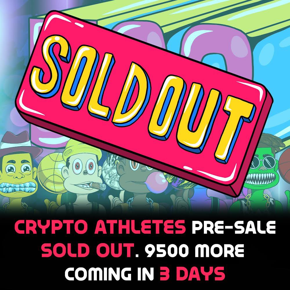 Crypto_Athletes's tweet photo. 🚨Pre-Sale is Officially Sold Out🚨

Shoutout to everyone who bought over the last 24 hours! Official launch is coming October 9, make sure you all set your calendars it will be a big day! #ballersbackballers https://t.co/lHzrMHfiPM