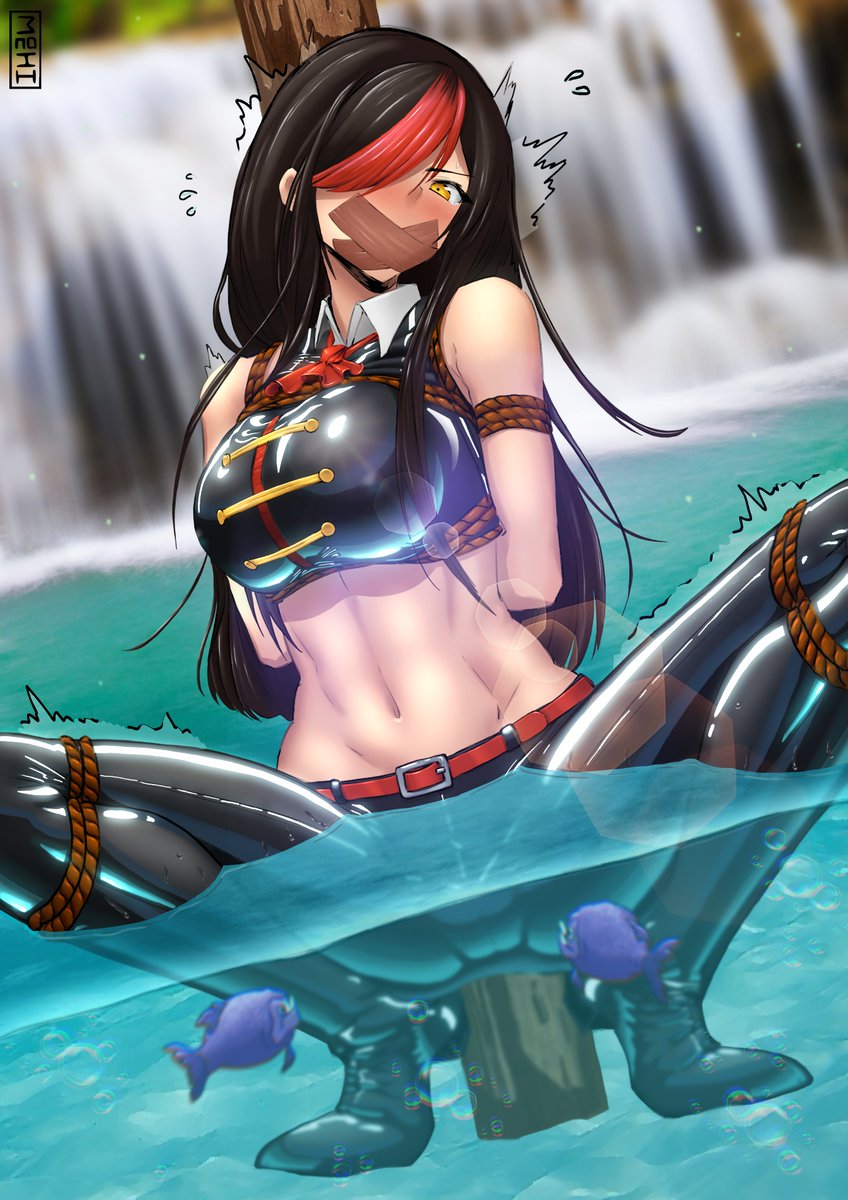 Insane coloring done by lyxella on Deviantart (deviantart.com/lyxella) of an older
commission drawn by @mochimiru  (deviantart.com/mochimiru-art) of my OC Selena. Thank you so much for this, it looks absolutely stunning.😍
You can also find lyxella on pixiv : pixiv.net/en/users/72840…