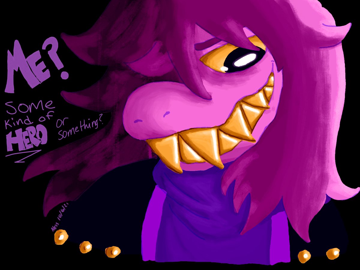 Nessacat443's tweet photo. purple girl be like #DELTARUNE https://t.co/aBXMkiaY59