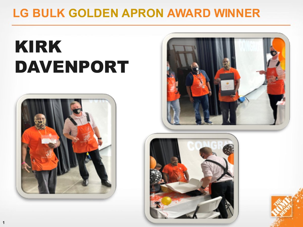 🗣 The LG CAMPUS RECOGNIZED KIRK DAVENPORT AS THE GOLDEN APRON ASSOCIATE 2021! THANK YOU KIRK FOR EVERYTHING YOU DO. LIVING OUR VALUES FOR 23 YEARS AND COUNTING! <a href="/TheGroveDFC/">The Grove</a> 🤝🧡