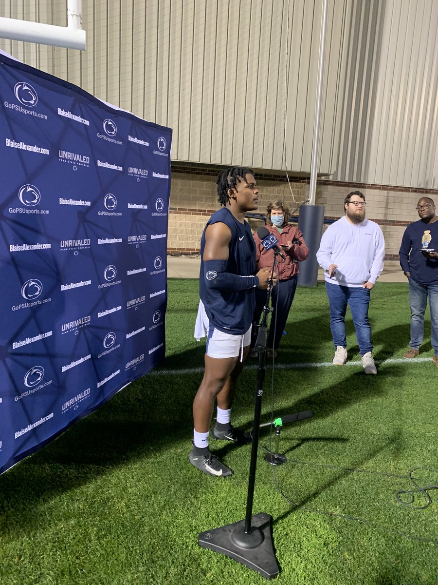 JmoTweets_'s tweet photo. James Franklin called his starting safeties two of the best in college football. 

Ji’Ayir Brown says that he and Jaquan Brisker have “telepathic” minds on the field stemming from their days at @LCFalconsFB. https://t.co/k0aGnF8jYP