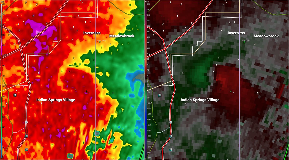 Possible rotation N of Indian Springs Village in Northern Shelby County, AL. <a href="/NWSBirmingham/">NWS Birmingham</a> <a href="/spann/">James Spann</a> 
#alwx #severewx #wxtwitter
