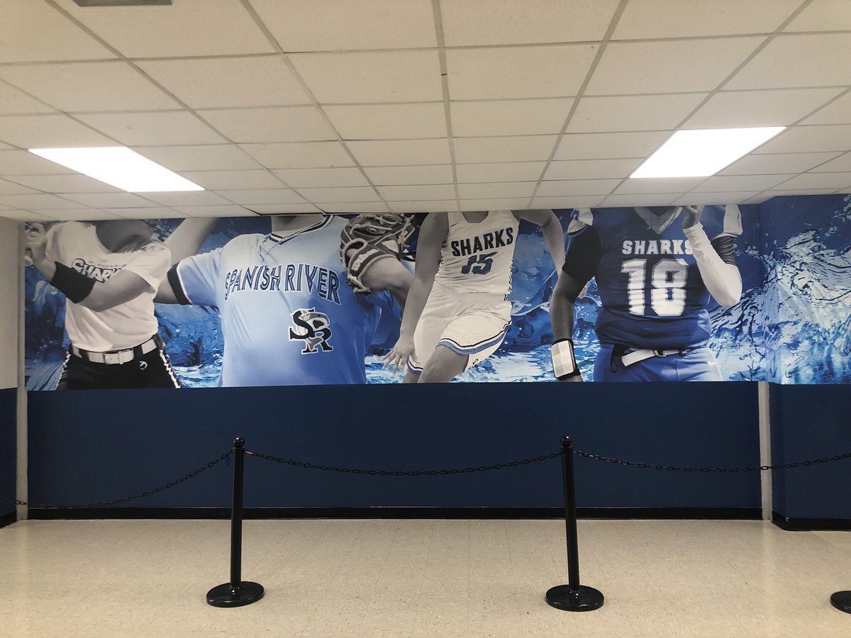 CastellaAlli's tweet photo. Hate to ruin the surprise but I’m bursting with pride over our gym hallway and single point upgrades. Seeing the kids faces today when they saw it for the 1st time was priceless. “That’s dope!” The exact words! @RiverPTSA @SommerPBCSD @pbcsd https://t.co/FJ3sZ66bLc