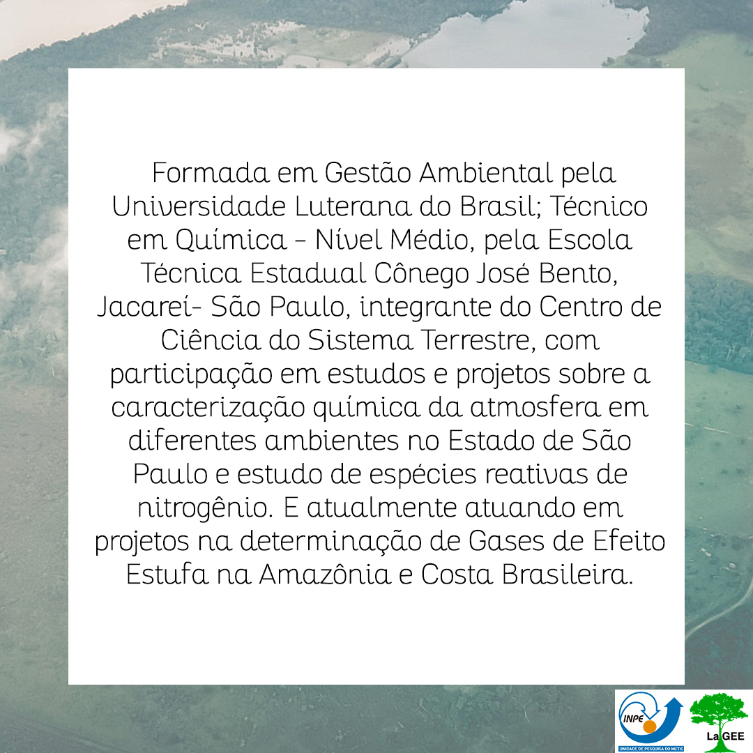 LaGEE_CARBAM's tweet photo. Hoje vamos conhecer a Stéphane!
#LaGEE #INPE https://t.co/KOtCS3wKf4